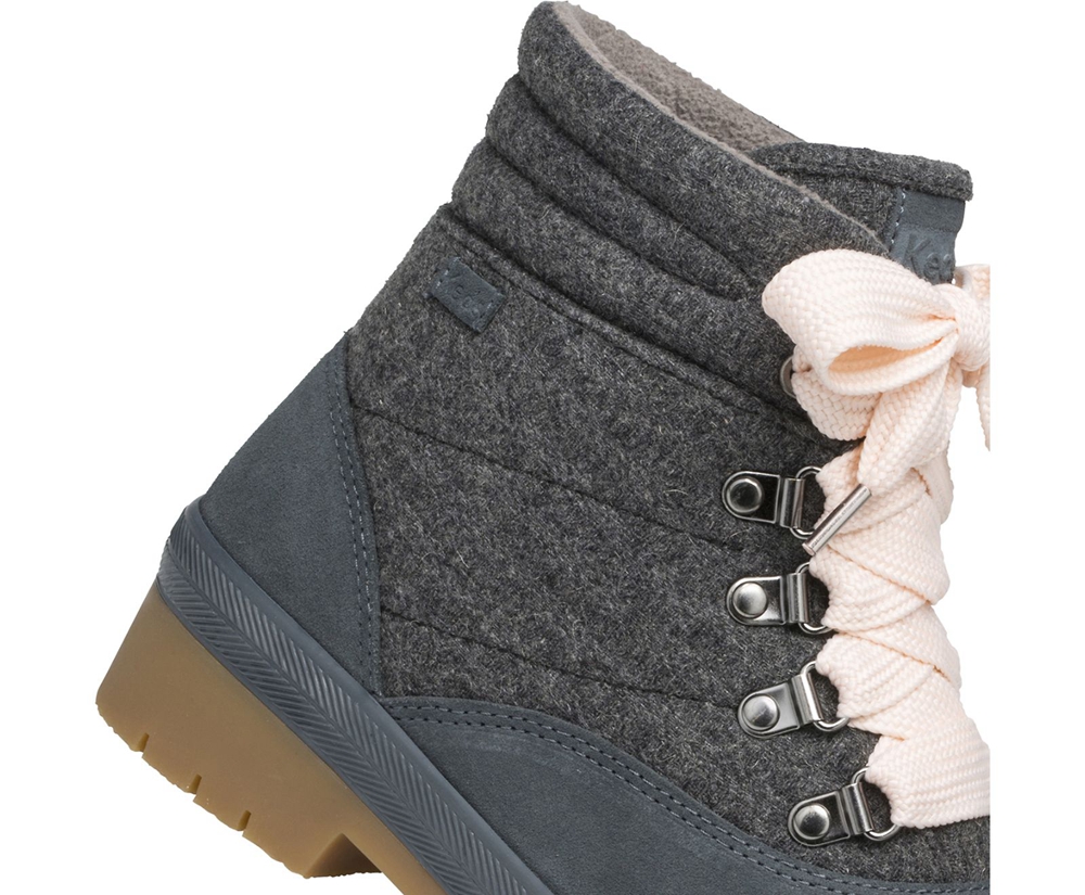 Womens Keds Boots - Camp Water-Resistant w/ Thinsulate™ - Grey - 7320-ZPVWE